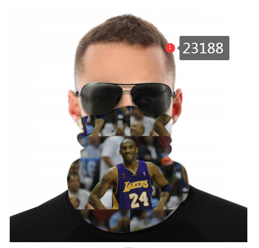NBA 2021 Los Angeles Lakers #24 kobe bryant 23188 Dust mask with filter->nba dust mask->Sports Accessory